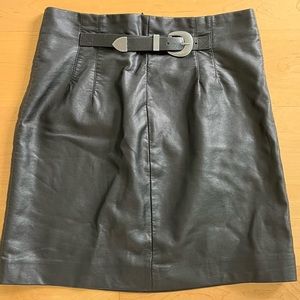 Free People Black Faux Leather Mini Skirt